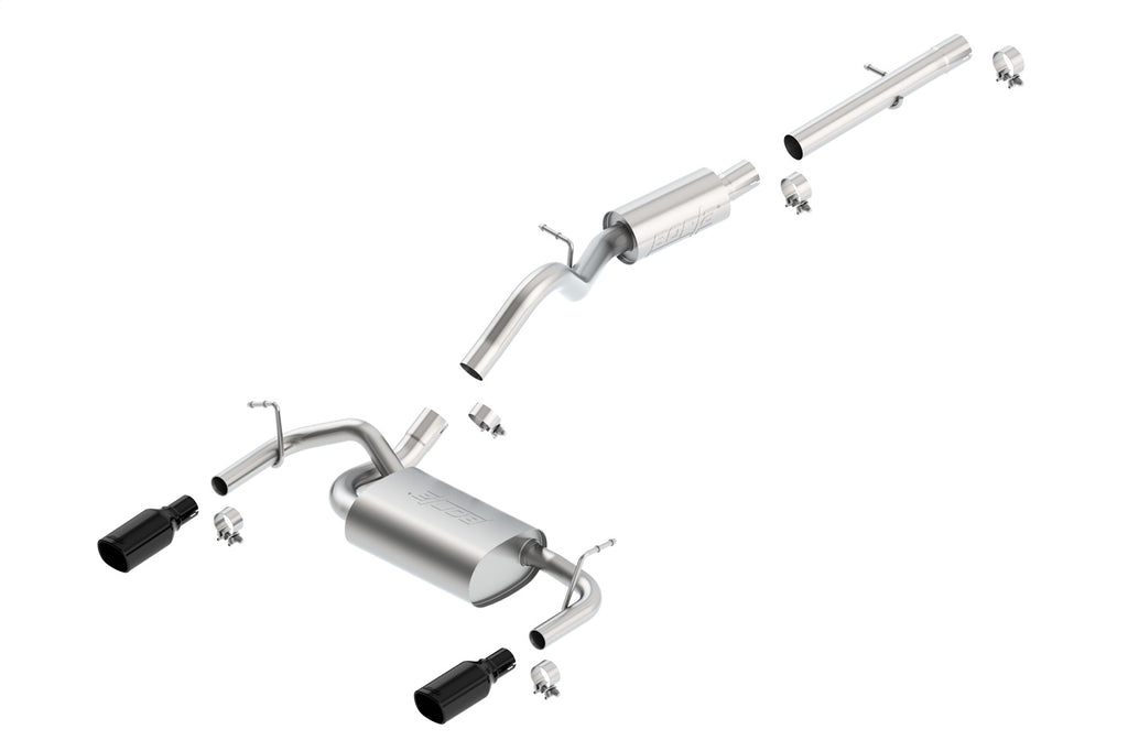 Borla 140460BC Cat-Back Exhaust System - Touring for Select Jeep Wrangler, Jeep Wrangler JK