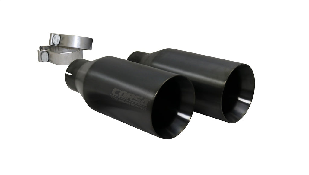 Corsa Performance 14051GNM Single (Qty 2) 5.0in. Straight Cut Gunmetal PVD Tip Kit (Clamps Included) for Select Ford F-150, Ram
