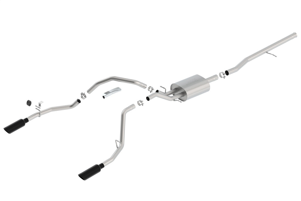 Borla 140536BC Cat-Back Exhaust System - S-Type for Select Chevrolet Silverado 1500, GMC Sierra
