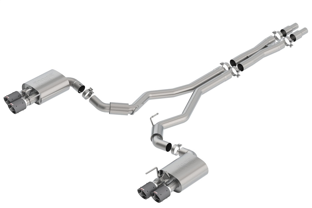 Borla 140742CF Cat-Back Exhaust System - S-Type for Select Ford Mustang