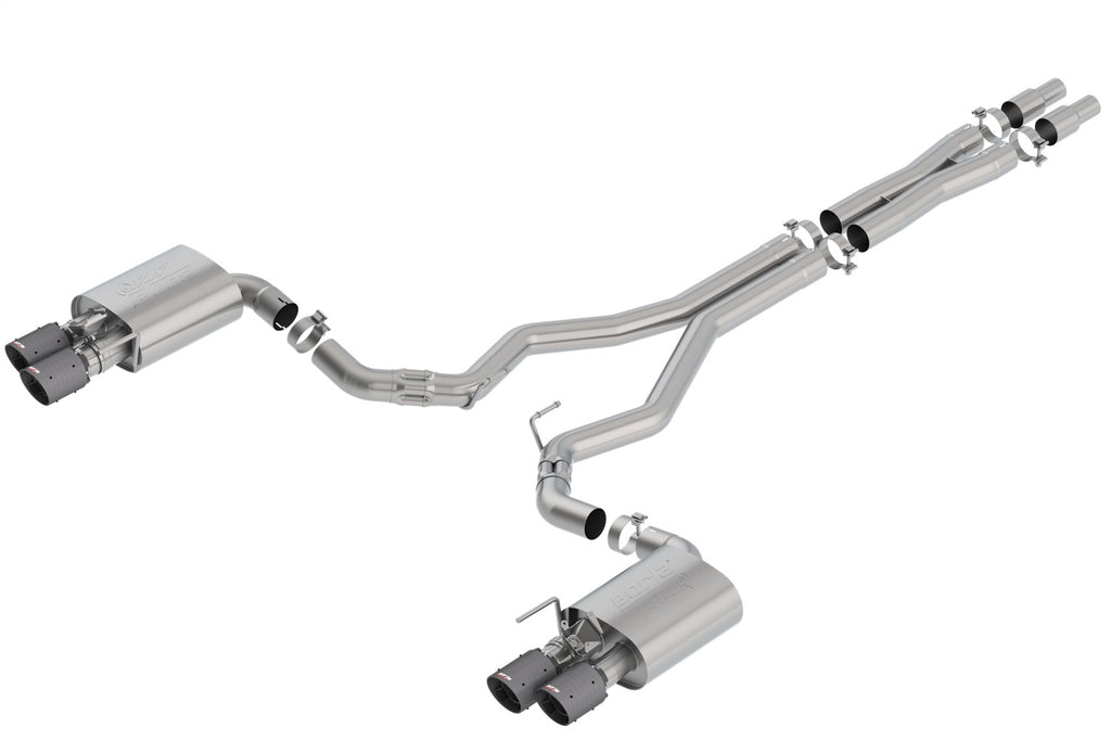 Borla 140743CFBA Cat-Back Exhaust System - ATAK® for Select Ford Mustang