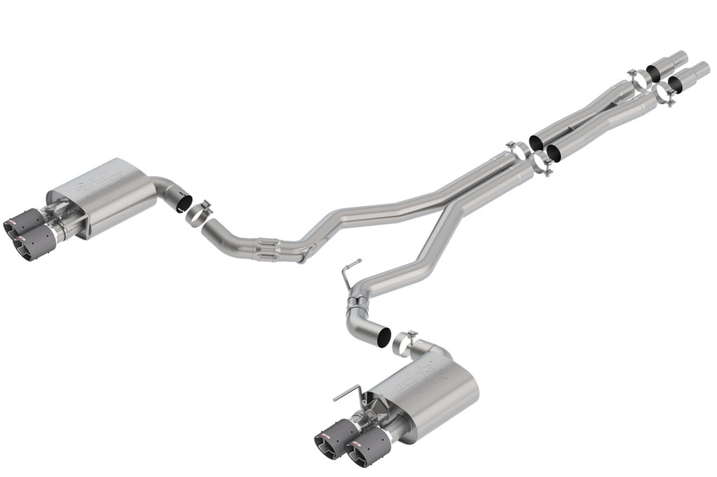 Borla 140743CF Cat-Back Exhaust System - ATAK® for Select Ford Mustang