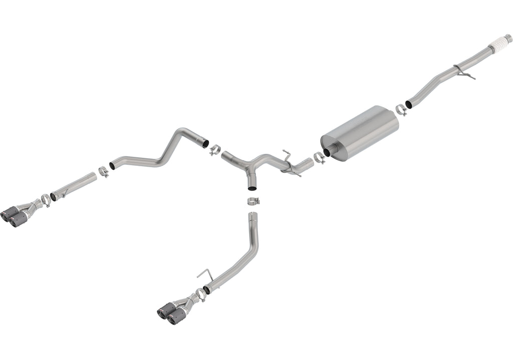 Borla 140768CF Cat-Back Exhaust System - Touring for Select Chevrolet Silverado 1500, Chevrolet Silverado LTD, GMC Sierra 1500, GMC Sierra Limited