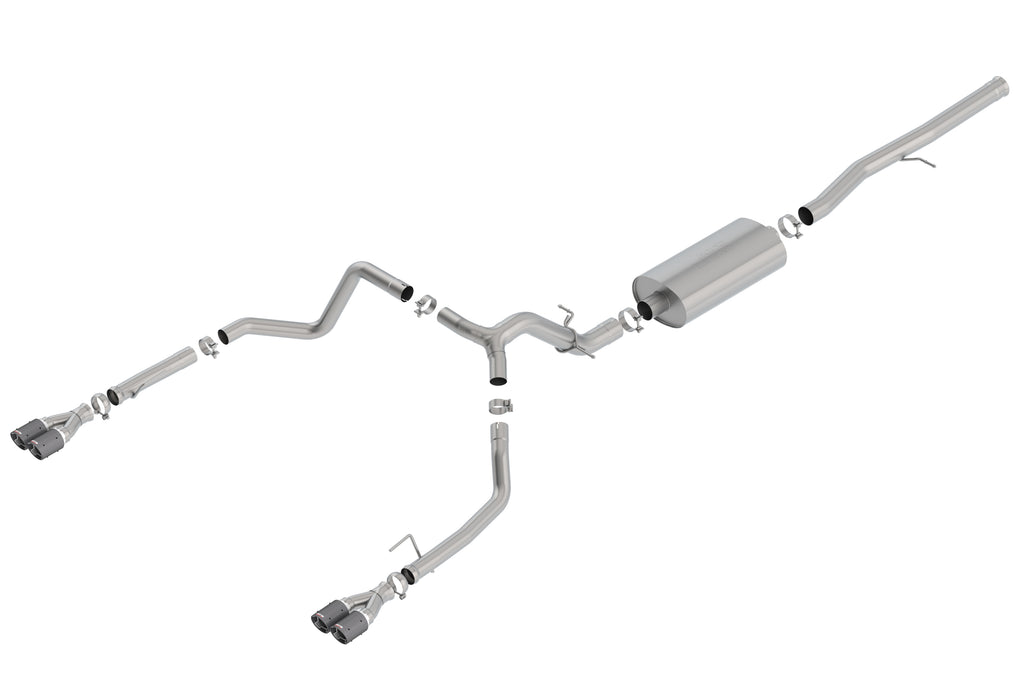 Borla 140772CF Cat-Back Exhaust System - Touring for Select Chevrolet Silverado 1500, Chevrolet Silverado LTD, GMC Sierra 1500, GMC Sierra Limited