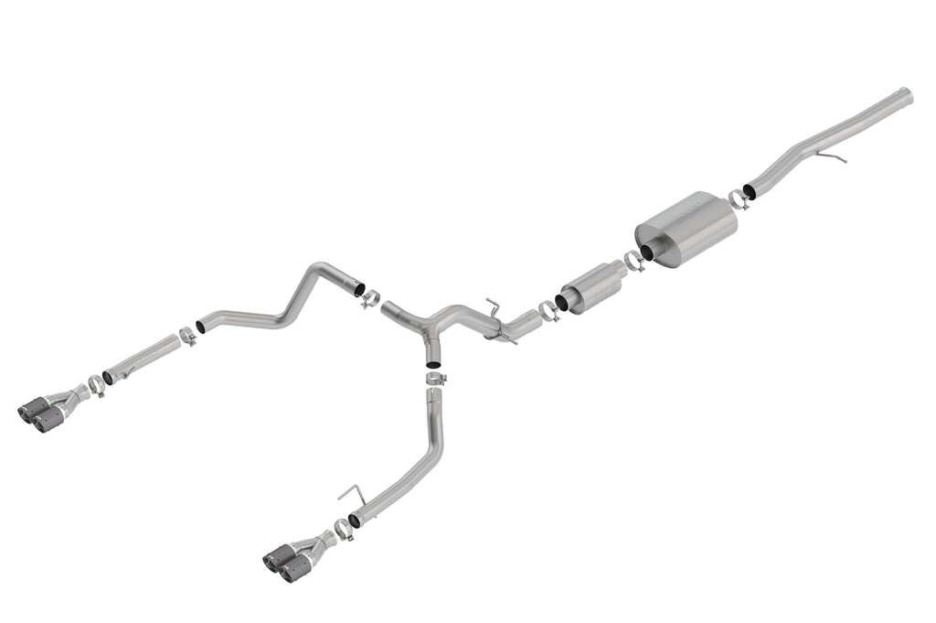 Borla 140774CF Cat-Back Exhaust System - S-Type for Select Chevrolet Silverado 1500, Chevrolet Silverado LTD, GMC Sierra 1500, GMC Sierra Limited