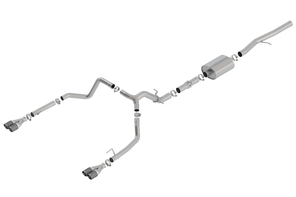 Borla 140776CF Cat-Back Exhaust System - ATAK® for Select Chevrolet Silverado 1500, Chevrolet Silverado LTD, GMC Sierra 1500, GMC Sierra Limited