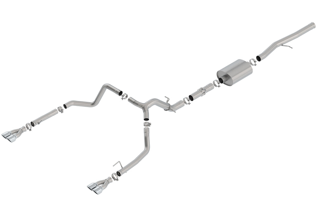 Borla 140784 Cat-Back Exhaust System - ATAK® for Select Chevrolet Silverado 1500, Chevrolet Silverado LTD, GMC Sierra 1500, GMC Sierra Limited