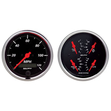 Load image into Gallery viewer, AutoMeter 1408 GAUGE KIT, 2 PC., QUAD &amp; SPEEDOMETER, 3 3/8", DESIGNER BLACK