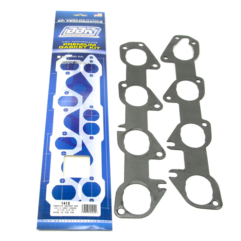BBK Performance Parts 1412 PREMIUM HEADER GASKET SET- DODGE TRUCK, 5.7L 2009-2024  (PAIR) for Select Dodge Ram 1500, Dodge Ram 3500, Ram 1500, Ram Classic, Ram