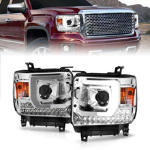 Load image into Gallery viewer, 1415-Sierra-1500-BaseSle1519-Sierra-25003500Hd-Base-Sle-Plank-Proj-Headlight-Chrome-Housing