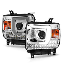 Load image into Gallery viewer, 1415-Sierra-1500-BaseSle1519-Sierra-25003500Hd-Base-Sle-Plank-Proj-Headlight-Chrome-Housing