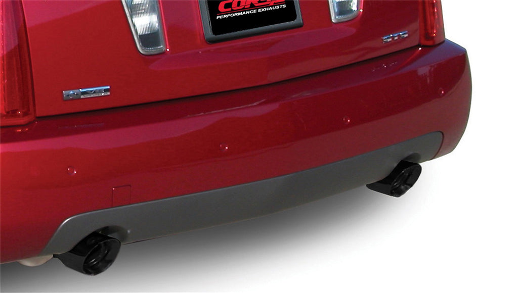 Corsa Performance 14157BLK 2.5in. Axle-Back Dual Rear Exit with Single 4.0in. Black PVD Pro-Series Tips for Select Cadillac STS