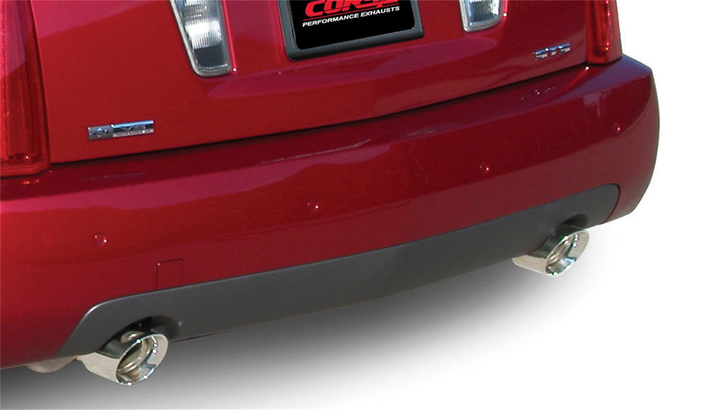 Corsa Performance 14157 2.5in. Axle-Back Dual Rear Exit with Single 4.0in. Polished Pro-Series Tips for Select Cadillac STS