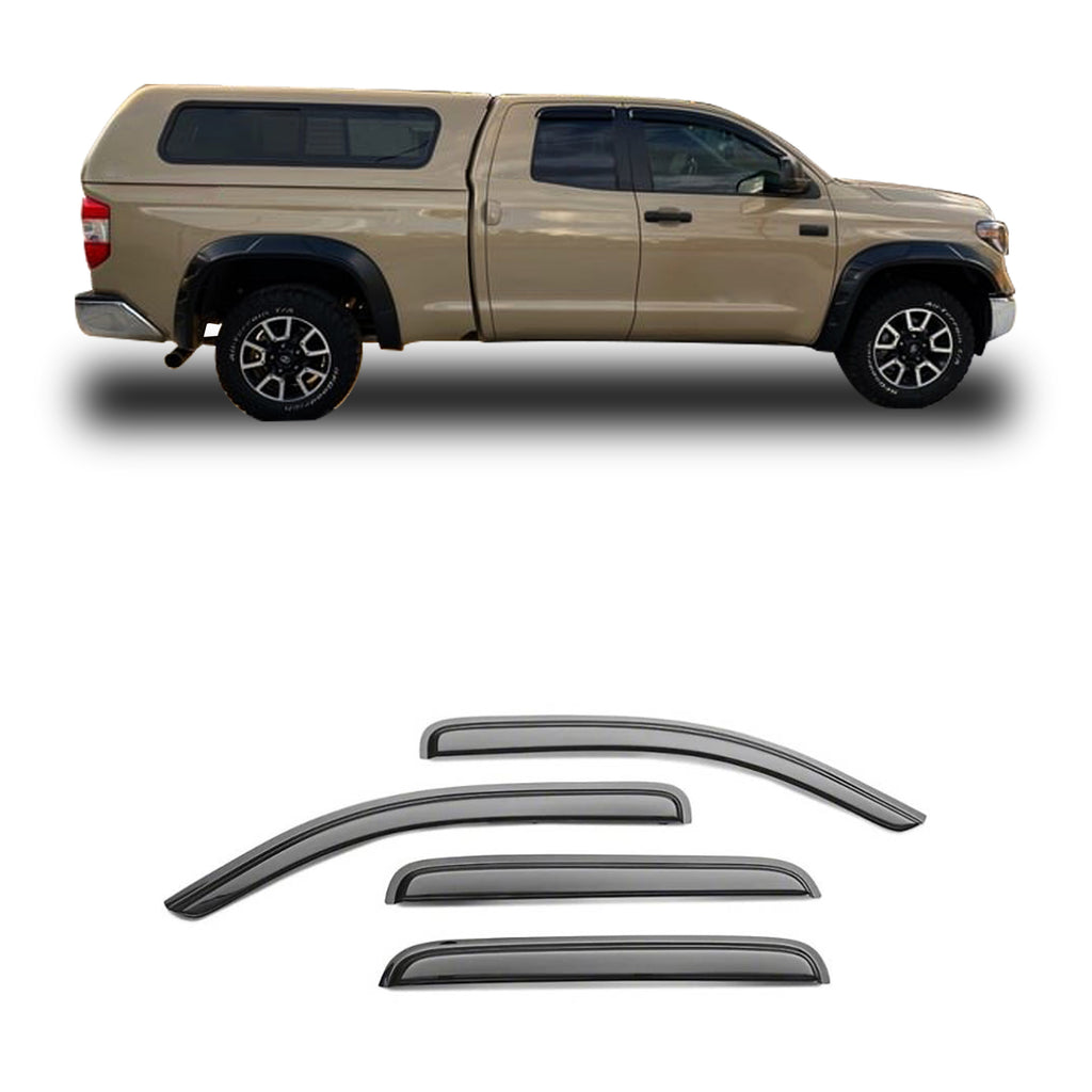 Black Horse Off Road 141655 Rain Guards for Select Toyota Tundra