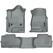 Load image into Gallery viewer, 1417-SilveradoSierra-150025003500-Double-Cab-Front2Nd-Seat-Liners-Weatherbeater-Grey