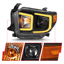 Load image into Gallery viewer, 1417-Tundra-Projector-Headlights-W-Plank-Style-Switchback-Black-W-Amber