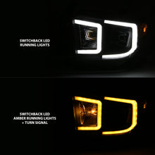 Load image into Gallery viewer, 1417-Tundra-Projector-Headlights-W-Plank-Style-Switchback-Black-W-Amber