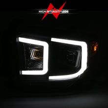 Load image into Gallery viewer, 1417-Tundra-Projector-Headlights-W-Plank-Style-Switchback-Black-W-Amber