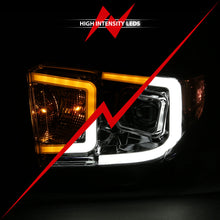 Load image into Gallery viewer, 1417-Tundra-Projector-Headlights-W-Plank-Style-Switchback-Chrome-W-Amber