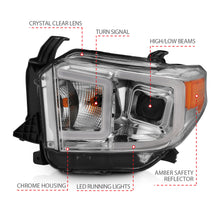 Load image into Gallery viewer, 1417-Tundra-Projector-Headlights-W-Plank-Style-Switchback-Chrome-W-Amber
