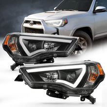 Load image into Gallery viewer, 1418-4-Runner-Projector-Headlights-W-Plank-Style-Switchback-Black-W-Amber