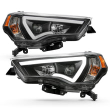 Load image into Gallery viewer, 1418-4-Runner-Projector-Headlights-W-Plank-Style-Switchback-Black-W-Amber