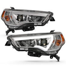 Load image into Gallery viewer, 1418-4-Runner-Projector-Headlights-W-Plank-Style-Switchback-Chrome-W-Amber