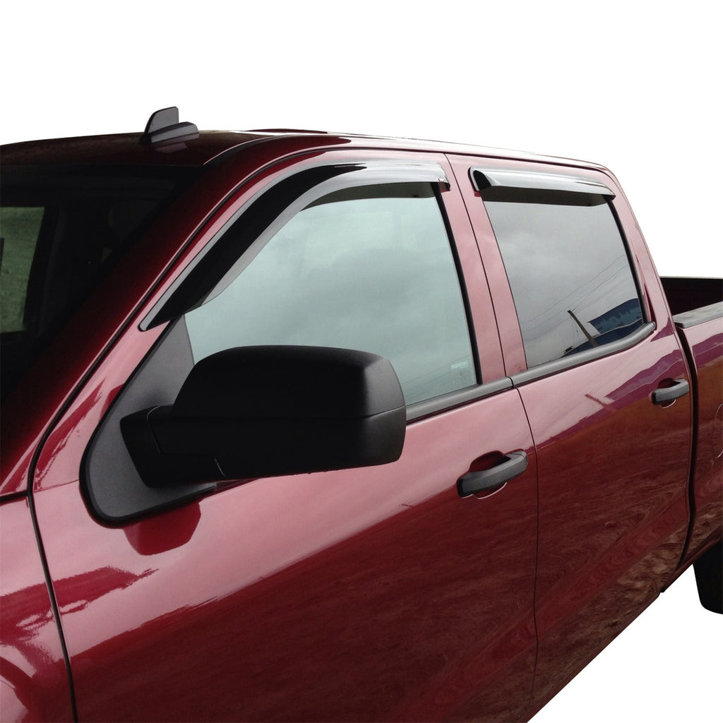 1418-SilvSierra-15001518-SilvSierra-25003500-Hd-Crew-Cab-Wind-Deflectors-Slim-Design-Smoke