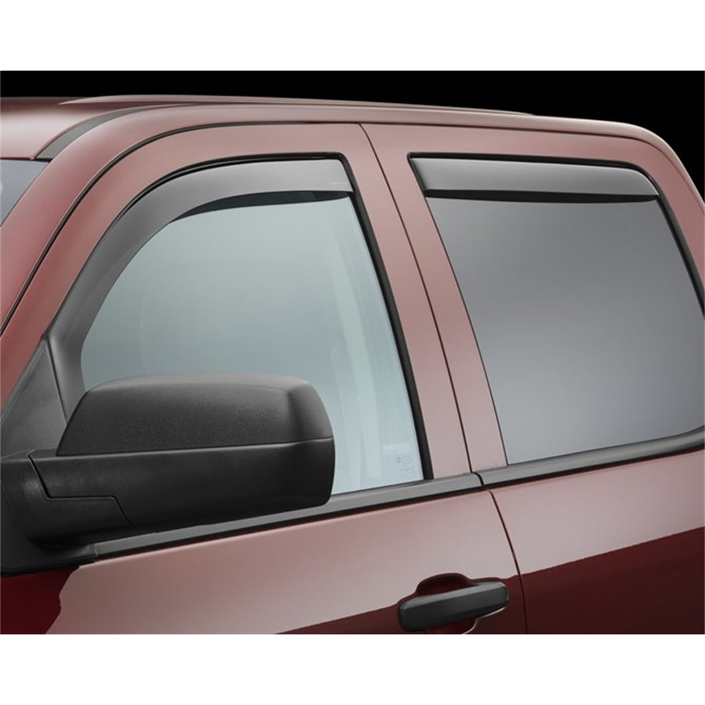 1418-SilveradoSierra-150015C-Gm-25003500-Crew-Cab-FrtRear-Side-Window-Deflectorsdark-Smoke