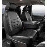 Fia Inc. SL68-31 BLK/BLK SL60 Series - Leatherlite Simulated Leather Custom Fit Front Seat Cover- Black