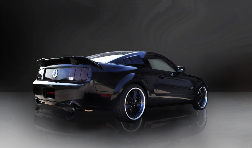 Corsa Performance 14314BLK 2.5in. Axle-Back Dual Rear Exit with Single 4.0in. Black PVD Pro-Series Tips for Select Ford Mustang