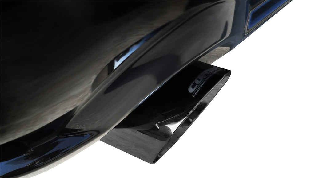 Corsa Performance 14314BLK 2.5in. Axle-Back Dual Rear Exit with Single 4.0in. Black PVD Pro-Series Tips for Select Ford Mustang
