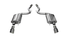 Load image into Gallery viewer, Corsa Performance 14329 3.0in. Axle-Back Dual Rear Exit with Single 4.0in. Polished Pro-Series Tips for Select Ford Mustang