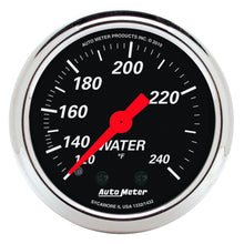 Load image into Gallery viewer, AutoMeter 1432 GAUGE, WATER TEMP, 2 1/16", 120-240?F, MECH, DESIGNER BLACK