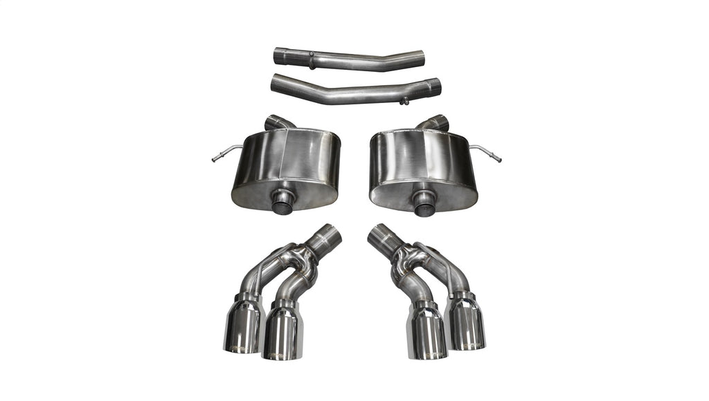 Corsa Performance 14358 2.75in. Axle-Back Dual Rear Exit with Twin 4.0in. Polished Pro-Series Tips for Select Cadillac CTS
