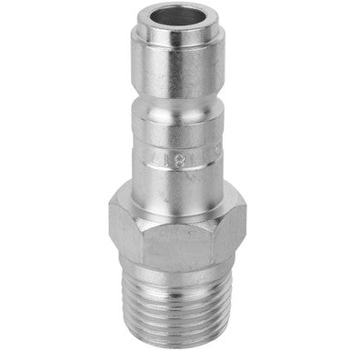 Milton S-1817 Industrial Air Plug Tool Fitting, G-Style 1/2-In MNPT, 300 PSI/99 SCFM, High SCFM Air Compressor