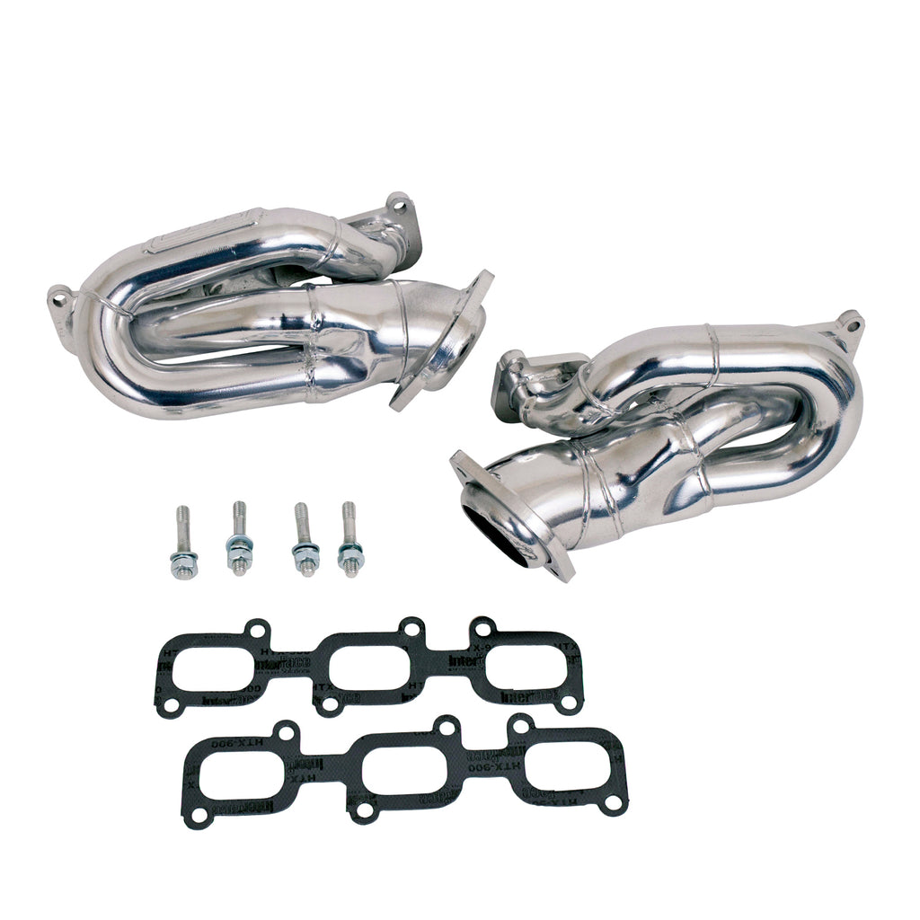 BBK Performance Parts 14420 2011-2017 MUSTANG 3.7L V6 1-5/8 SHORTY EXHAUST HEADERS (Polished Silver Ceramic) for Select Ford Mustang