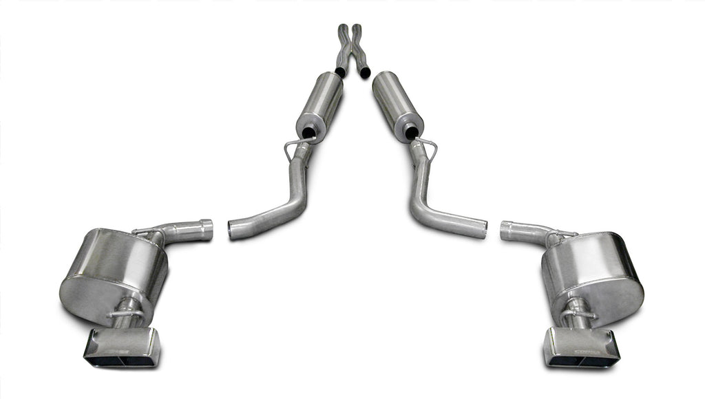 Corsa Performance 14436 2.5in. Cat-Back Dual Rear Exit with GTX Polished Tips for Select Dodge Challenger