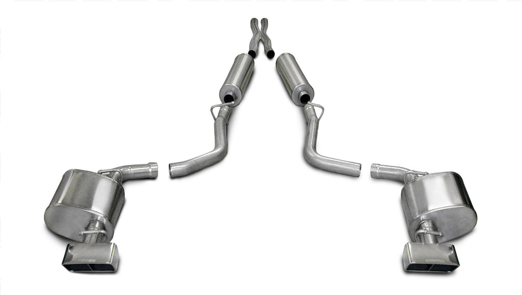 Corsa Performance 14437 2.5in. Cat-Back Dual Rear Exit with GTX Polished Tips for Select Dodge Challenger