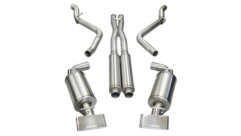 Corsa Performance 14438 2.75in. Cat-Back Dual Rear Exit with GTX Polished Tips for Select Dodge Challenger