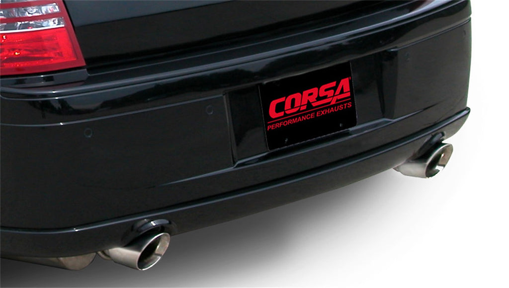 Corsa Performance 14440 2.75in. Cat-Back Dual Rear Exit with Single 4.0in. Polished Pro-Series Tips for Select Chrysler 300, Dodge Charger, Dodge Magnum