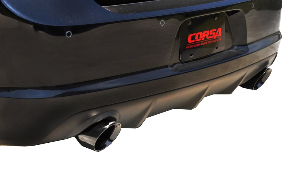 Corsa Performance 14464BLK 2.75in. Cat-Back Dual Rear Exit with Single 4.5in. Black PVD Pro-Series Tips for Select Chrysler 300, Dodge Charger