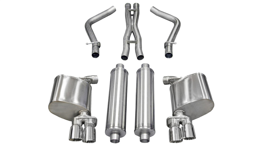 Corsa Performance 14522 2.5in. Cat-Back Dual Rear Exit with Twin 3.0in. Polished Pro-Series Tips for Select Dodge Charger