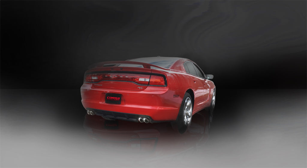 Corsa Performance 14522 2.5in. Cat-Back Dual Rear Exit with Twin 3.0in. Polished Pro-Series Tips for Select Dodge Charger