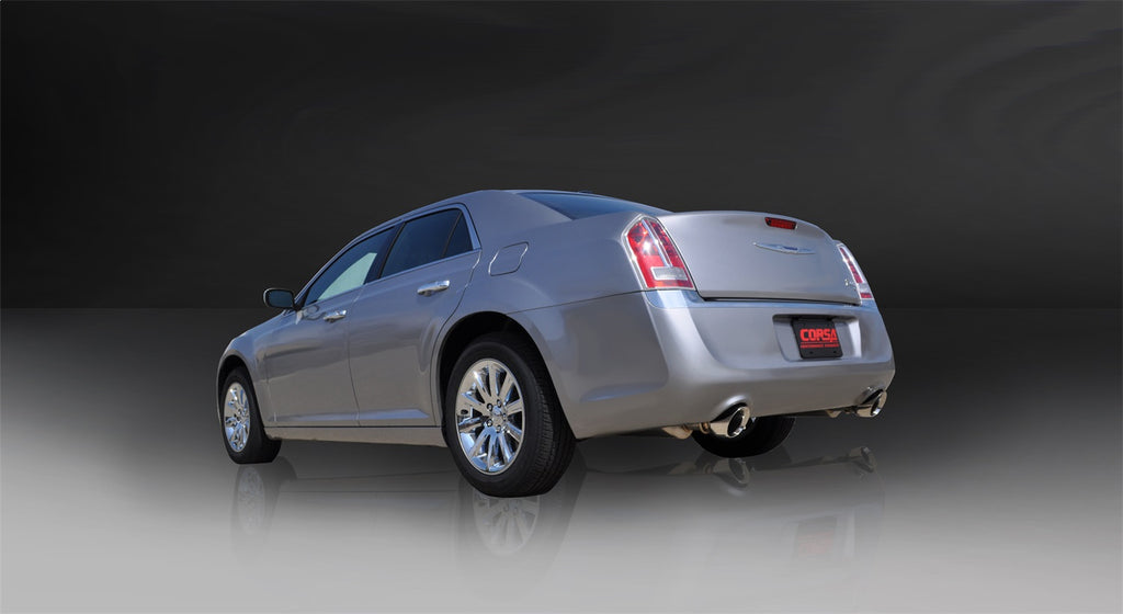 Corsa Performance 14537 2.5in. Cat-Back Dual Rear Exit with Single 4.5in. Polished Pro-Series Tips for Select Chrysler 300