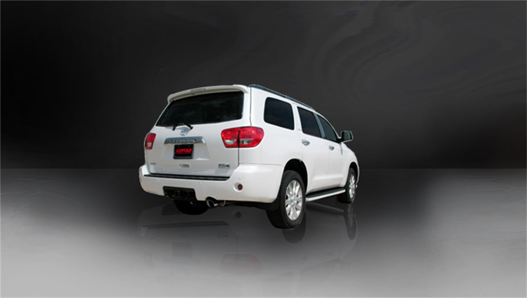 Corsa Performance 14573BLK 3.0in. Cat-Back Single Rear Exit with Single 4.0in. Black PVD Pro-Series Tip for Select Toyota Sequoia