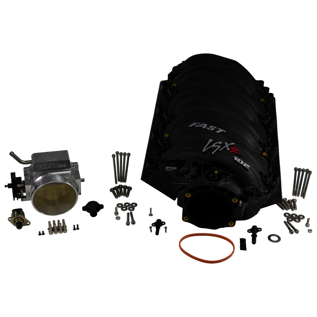 FAST 146102B-KIT LSXr 102mm LS3/L92 Intake Manifold + 102mm Big Mouth Billet Throttle Body Kit for Select Chevrolet Camaro, Chevrolet Corvette, Chevrolet SS, Pontiac G8