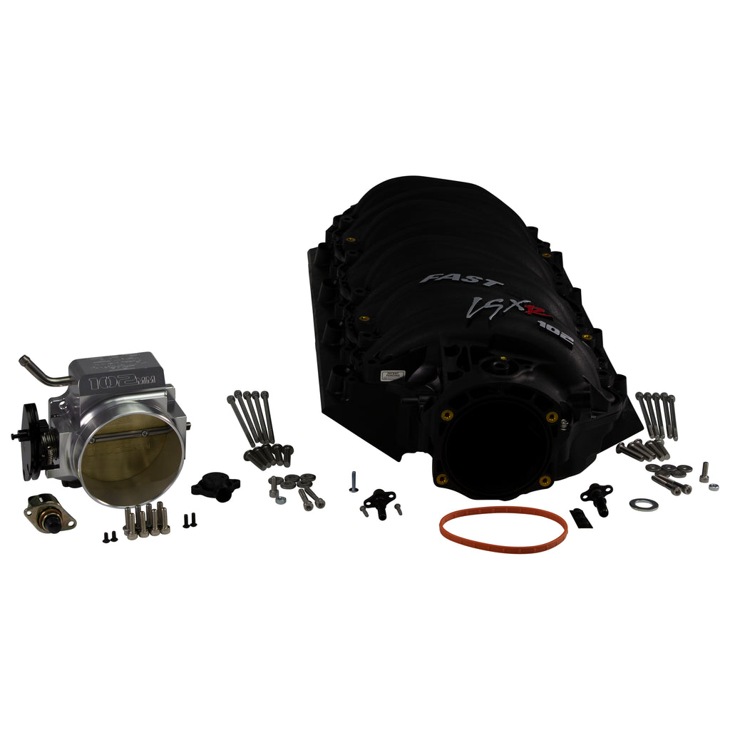 FAST 146102B-KIT LSXr 102mm LS3/L92 Intake Manifold + 102mm Big Mouth Billet Throttle Body Kit for Select Chevrolet Camaro, Chevrolet Corvette, Chevrolet SS, Pontiac G8