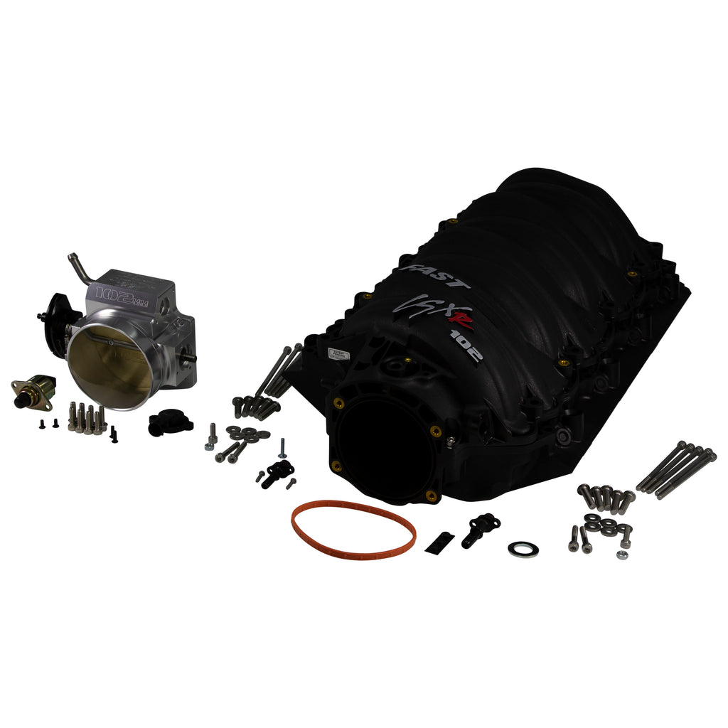 FAST 146102B-KIT LSXr 102mm LS3/L92 Intake Manifold + 102mm Big Mouth Billet Throttle Body Kit for Select Chevrolet Camaro, Chevrolet Corvette, Chevrolet SS, Pontiac G8