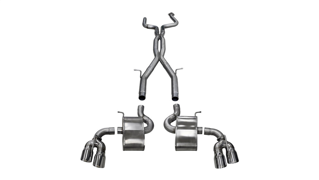 Corsa Performance 14770 3.0in. Cat-Back Dual Rear Exit with Twin 4.0in. Polished Pro-Series Tips for Select Chevrolet Camaro